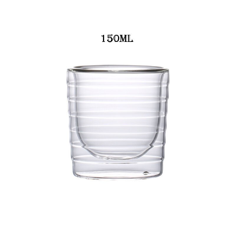 Tasse à café Nespresso en verre à Double paroi, résistante à la chaleur, isolante transparente, sans plomb: 150ml