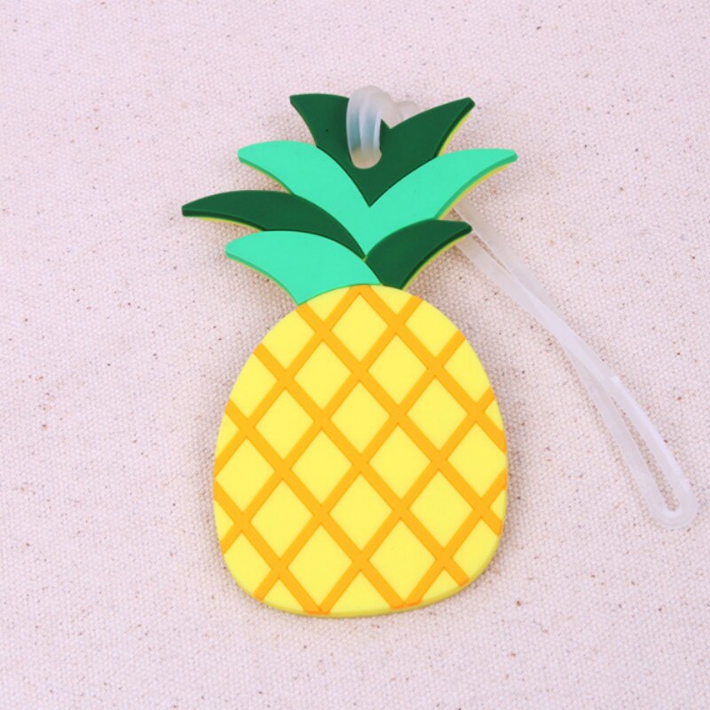 Siliconen Gel Ananas Bagagelabel Koffer Id Adres Holder Bagage Boarding Tags Identifier Reizen Accessoires