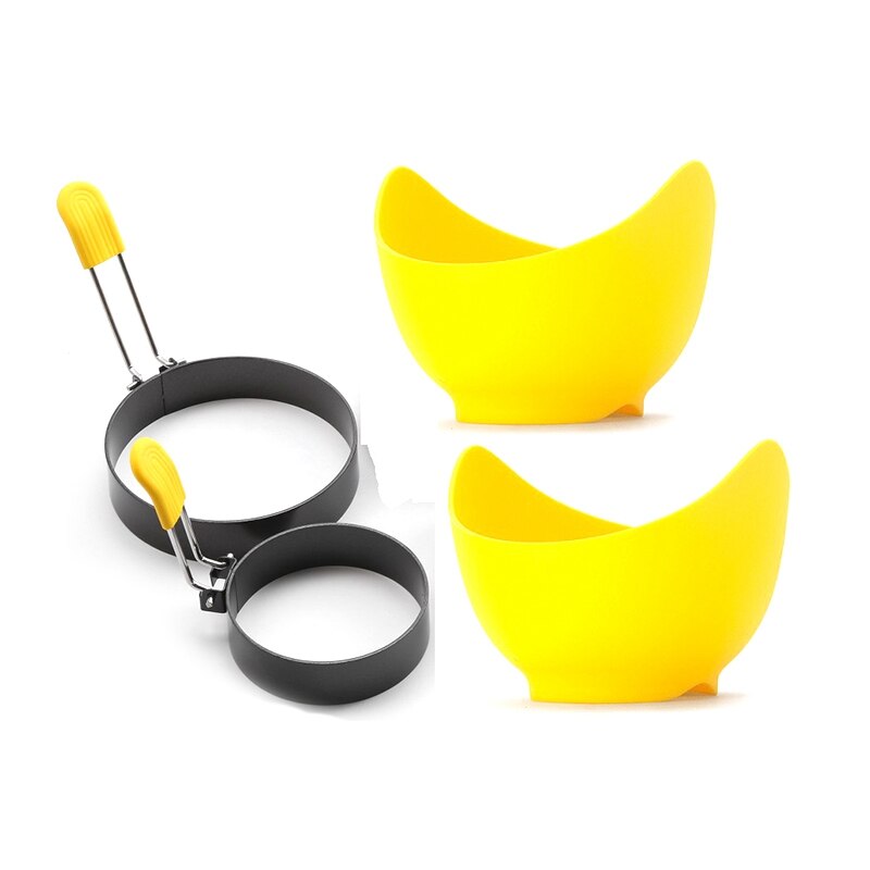 Egg Rings Set Breakfast Omelette Round Shaped Egg Pan Ring Nonstick Pan Omelette for Breakfast Molds,Loose Pie Pancake: Default Title