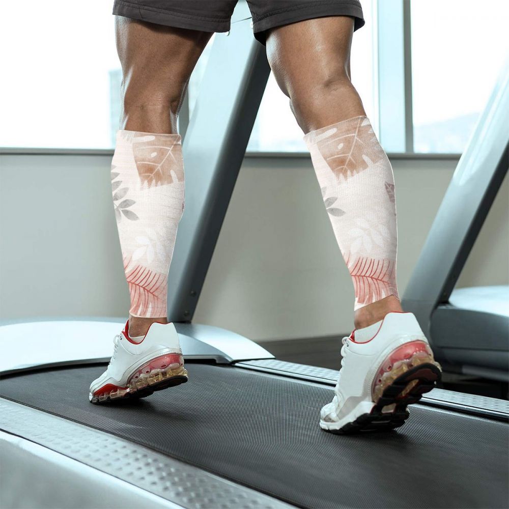 Sports Calf Protector Calf Leg Running Compression Sleeve Socks Shin Splint Support Brace Guard Printing Q007