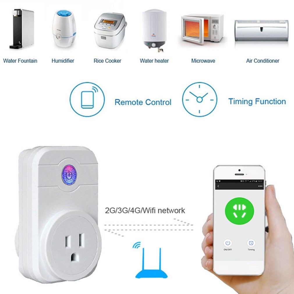 WiFi Smart Plug With Ports Timing Socket Voice Control Wireless Time Switch EU/US/UK