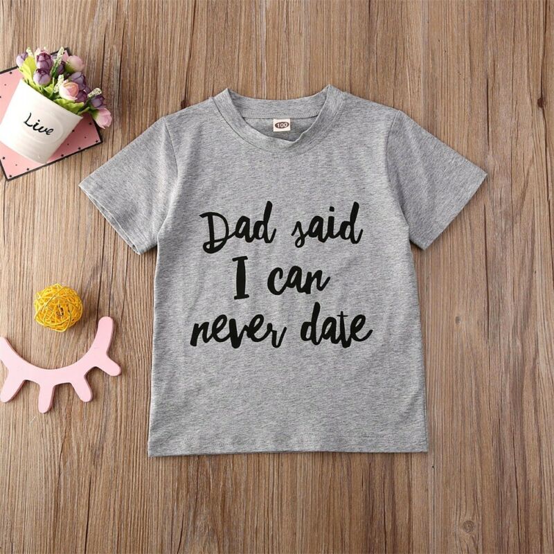 Zomer Peuter Baby Boy Meisje T Shirts Tops Brief Print Korte Mouw T-shirt Tops Katoenen Kleding 1-6 jaar