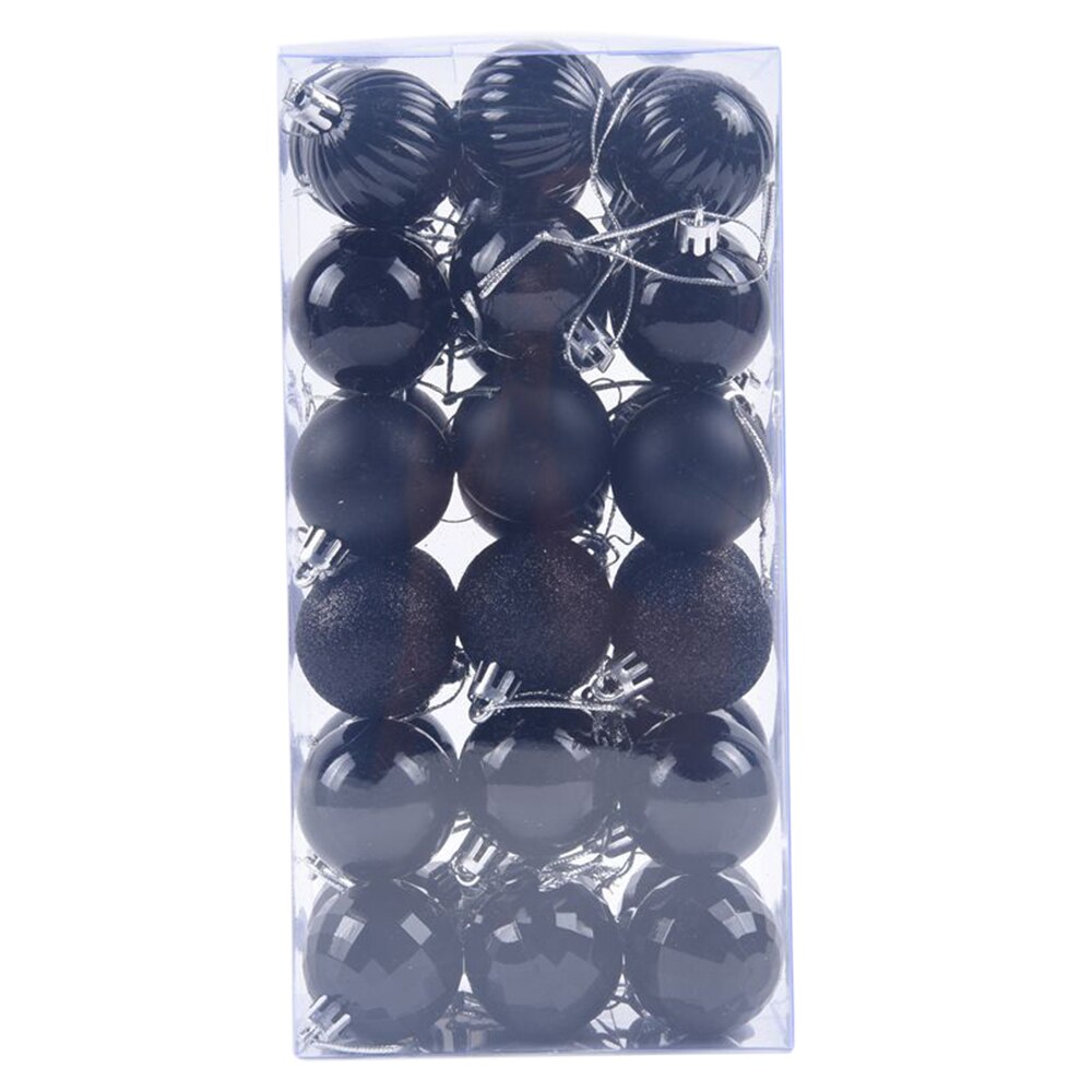 36 Pcs/Set Glitter Christmas Tree Ball Baubles Colorful Xmas Party Home Garden Christmas Decoration Supplies 17 Colors: Deep Sapphire