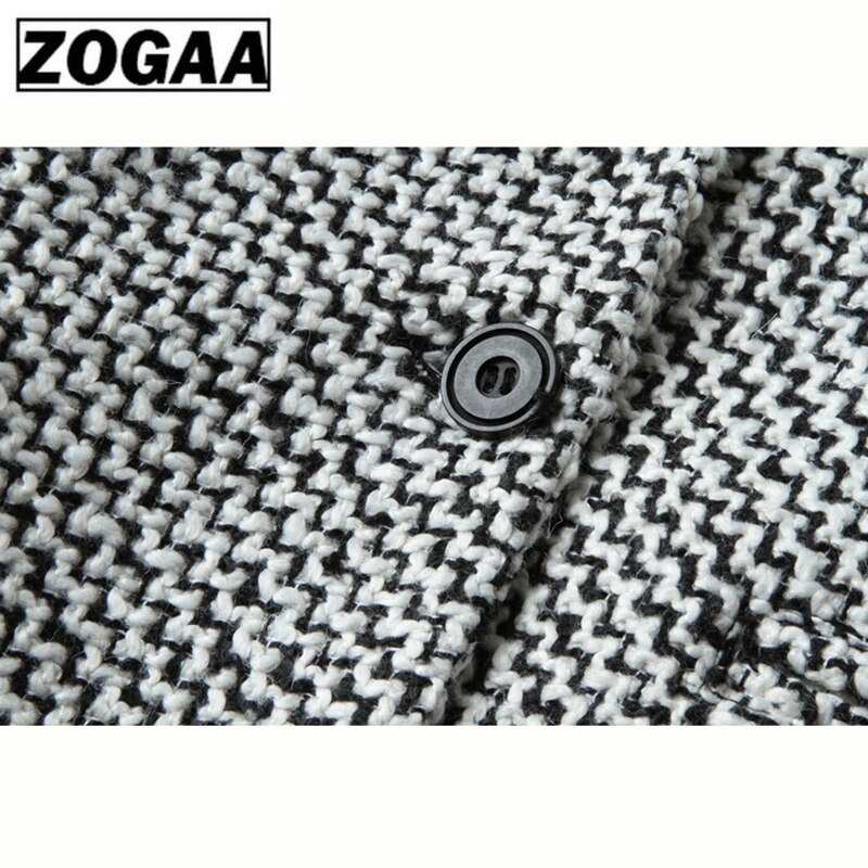 Long Woolen Women Coat Female Plus Size Winter Autumn Plaid Jacket Wool Blend Cape Coat Tweed Outwear 5XL 6XL 7XL