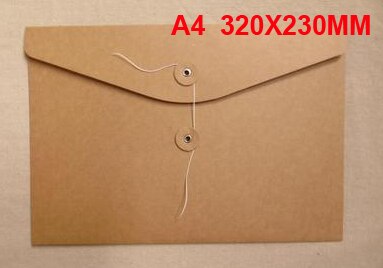 10 sztuk A4 A5 kraft koperta papierowa torba organizer na dokumenty aktówka: A4 320x230mm