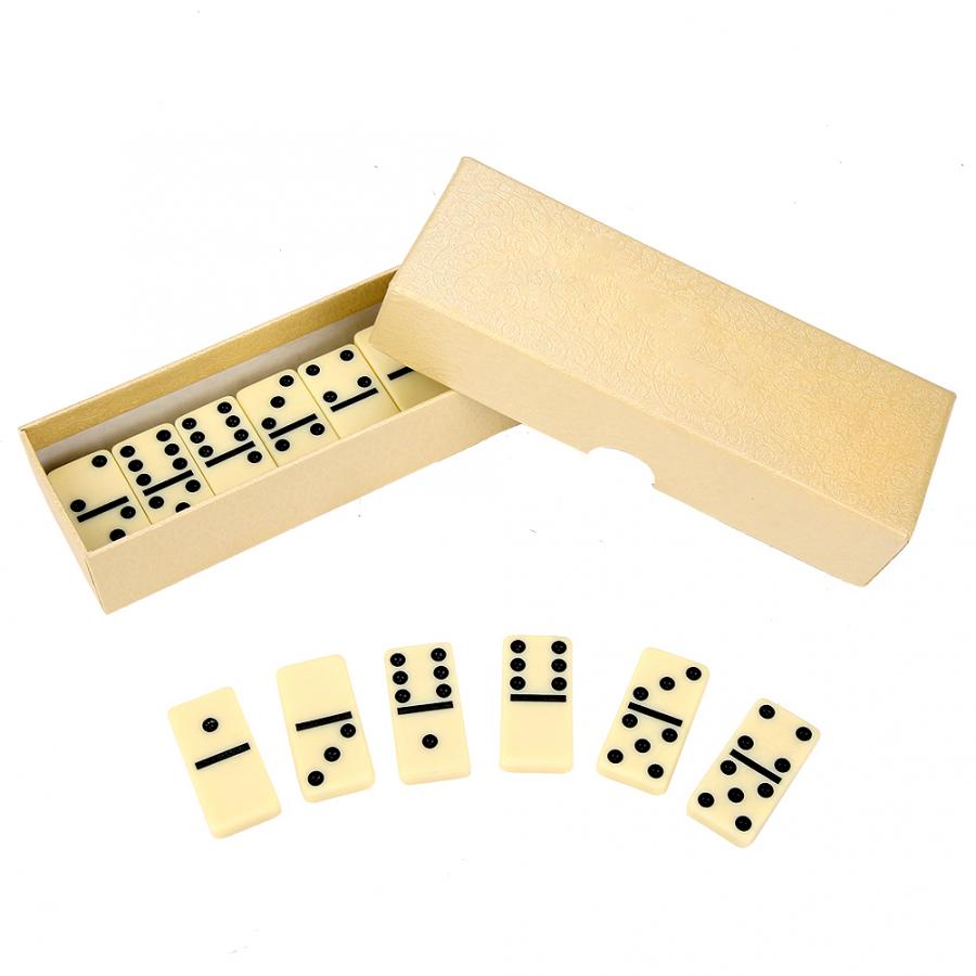 28 teile/satz Domino Brettspiel Spielzeug Set Reise Lustige Tisch Spiel Domino Blöcke Kits Frühen Pädagogisches Spielzeug Kinder dominosteine: Type B