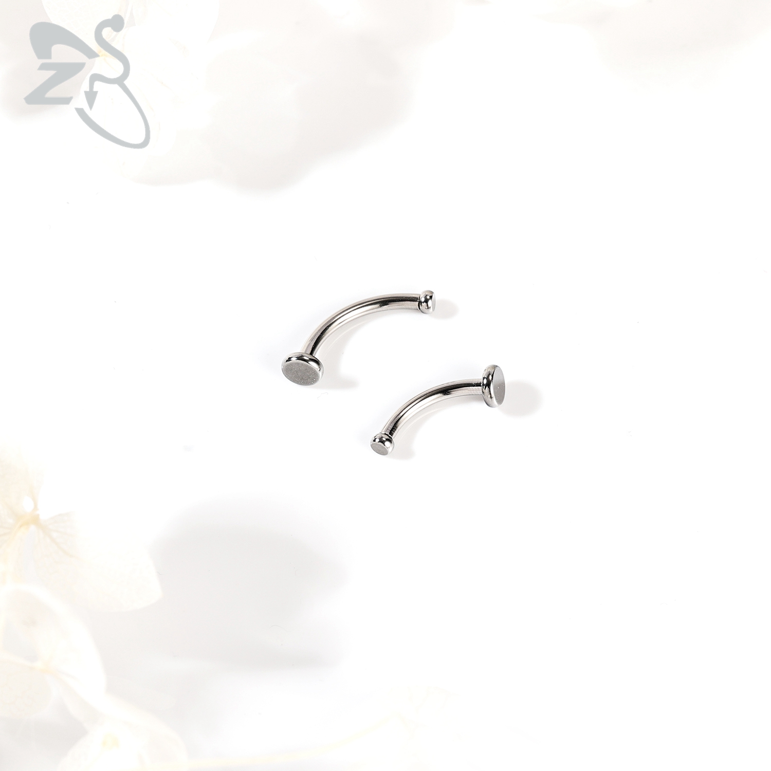 ZS 1 Piece 16G/20G Stainelss Steel Eyebrow Piercing Men Punk Rock Curved Eyebrows Ring Cross Spike Lip Belly Piercings Jewelry