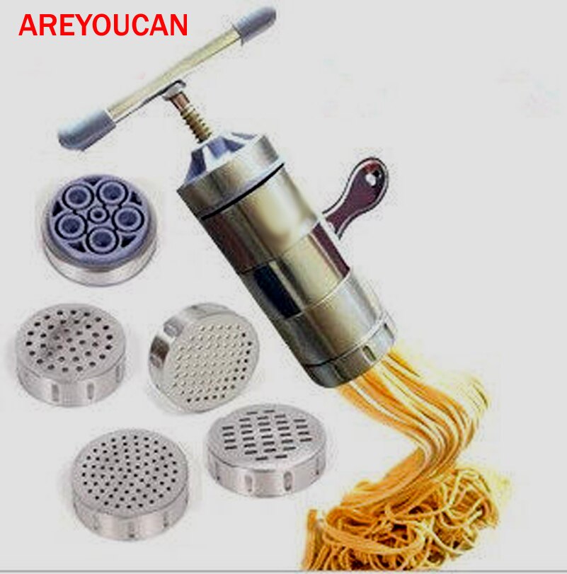 5 modus Edelstahl Pasta Nudel Hersteller Maschine Handgemachte Nudeln Presse Spaghetti Maschine Para Hacer Nudeln Obst Presse