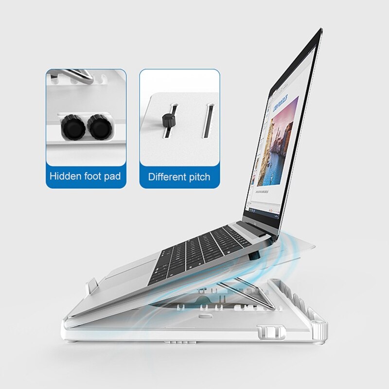Multi-Function Folding Lift Laptop Tablet Stand Display Heightening Bracket for Powerful Air Convection Laptop Bracket
