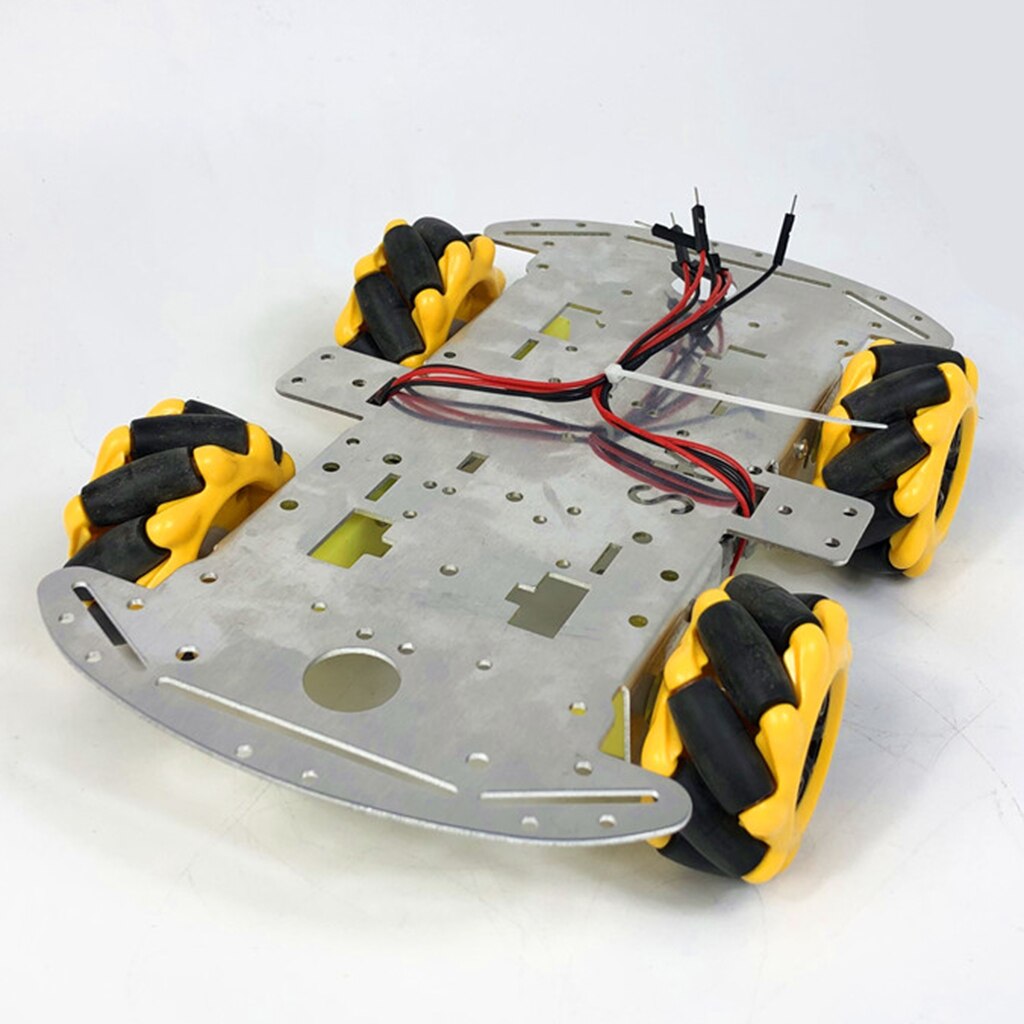4WD Smart Robot Car Chassis Kit - Motor , Coupling , 4pcs Omnidirectional Wheels