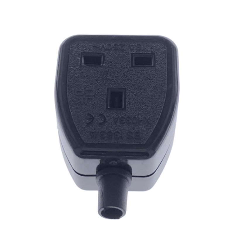 13A 250V UK British Standard Female Socket Power Adaptor Detachable Power Cord Cable Connector Socket White/Black: black