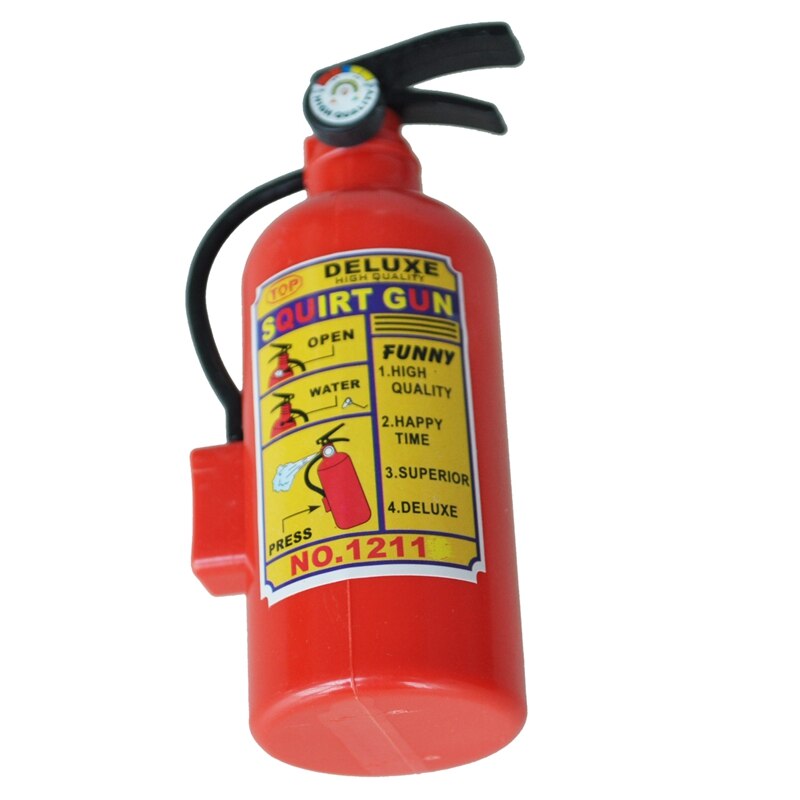 Children Red Plastic Fire Extinguisher Shaped Squirt Water Gun Toy