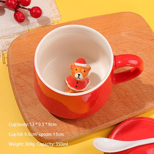 Kubek świąteczny kreatywność 3D kubeczek kartonowy bałwan ełk kubki robić kawy mleka kubek śniadaniowy kubki na herbatę wody kubek na sok materiały biurowe: Niebieski