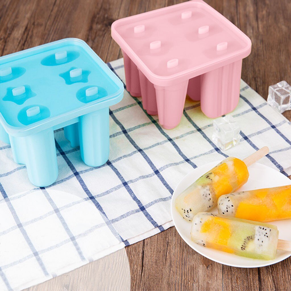 Silicone Ice Popsicle Maker 6 Holtes Zelfgemaakte Ijslolly Mallen Vormen Holtes Zelfgemaakte Ijslolly Mallen Vormen