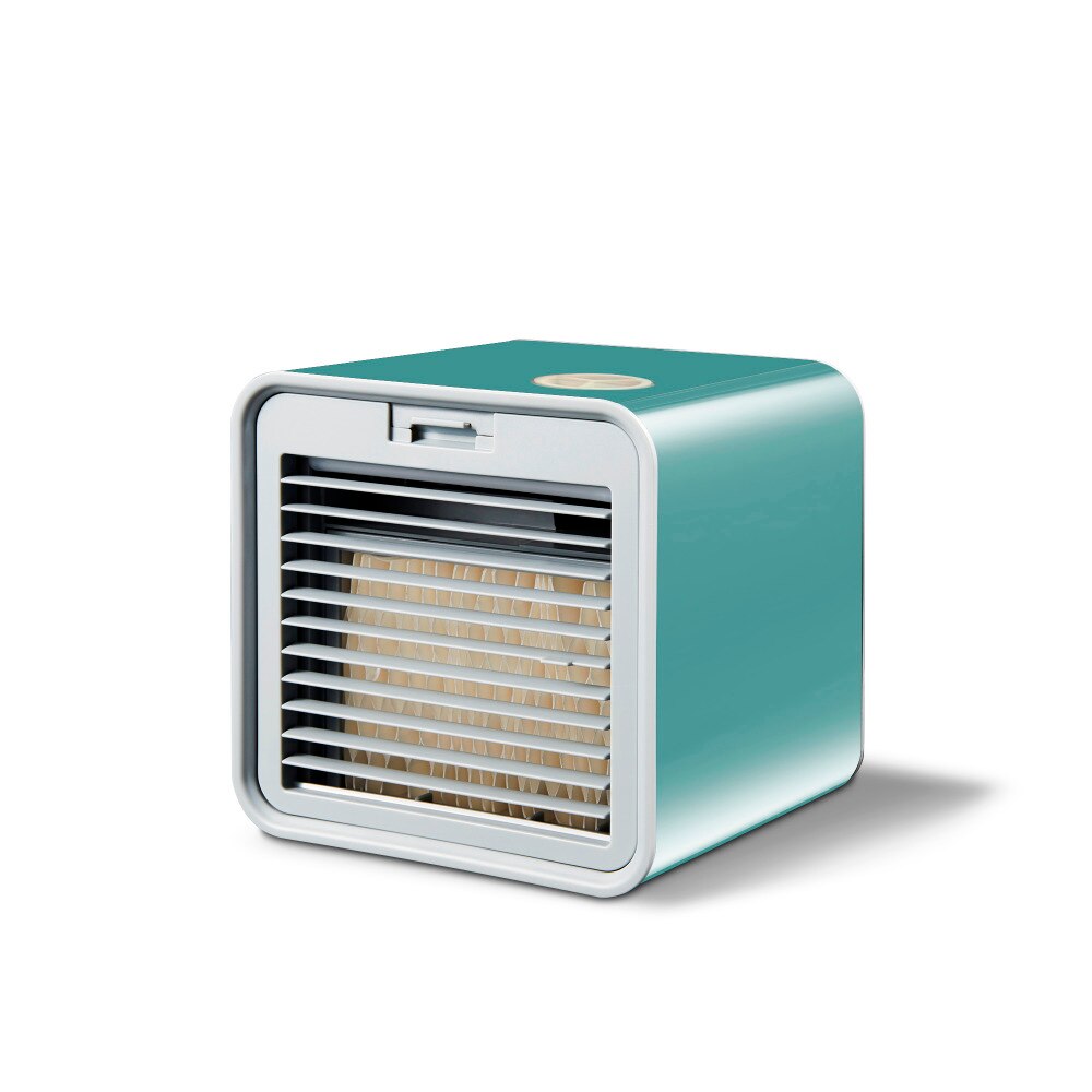 Mini Portable Air Conditioner Humidifier Purifier Air Cooler Desktop USB Air Cooling Fan Device Office Home Air Conditioning: Green