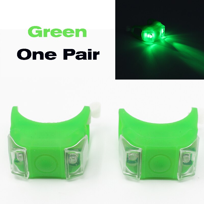 4PCS Strollers Cycle Frog Night Light Waterproof Silicone Caution Lamp Outdoor Security Alert LED Flash Remind Safety Accessorie: Two green