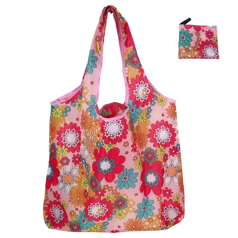 Bolsas de compras reutilizables para mujer, bolso de mano plegable de tela portátil, bolsa de comestibles ecológica, bolsos de mano plegables de gran capacidad para frutas y verduras: Azul marino