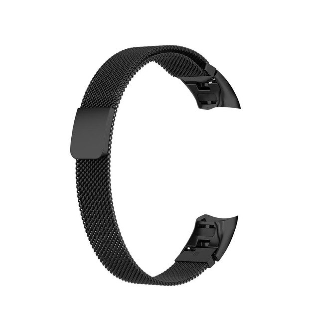 Edelstahl Uhr Band Armbinde Band Gurt Für Huawei Honor Band 4 Band 5 Clever Armbinde Zubehör Magnetische Milanese Gurt: Schwarz / Pro honor Band 4