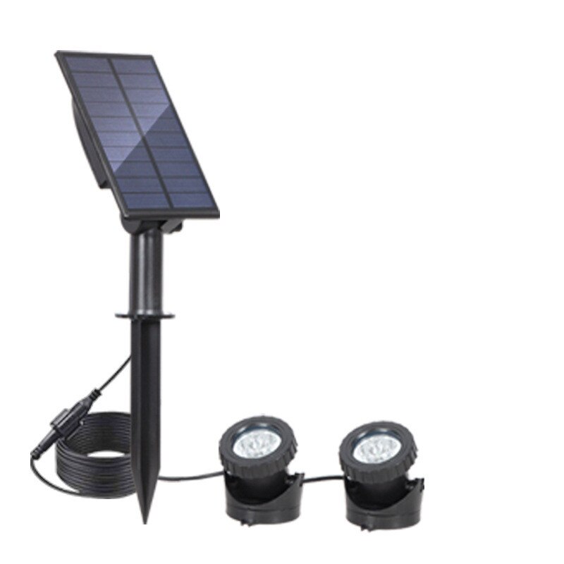 Luz Solar Sumergible para Piscina, Luz Led RGB Sumergible para exteriores, jardín, , impermeable, 12v, 3M, 6Led: 2 Light