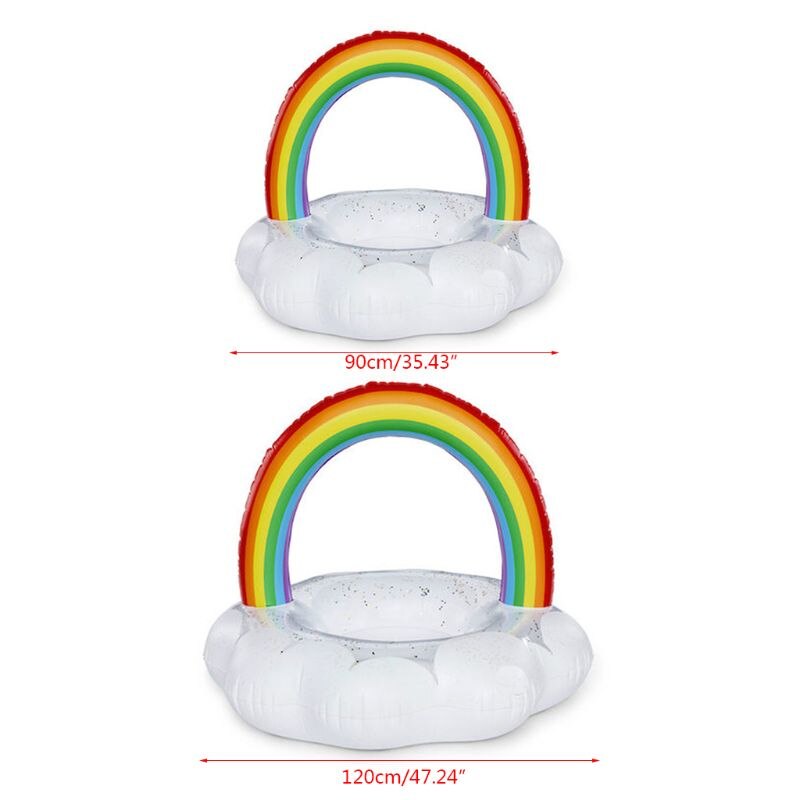 Letnie nadmuchiwane tęczowe chmury nadmuchiwane koło pływające koło pływackie dla dorosłych