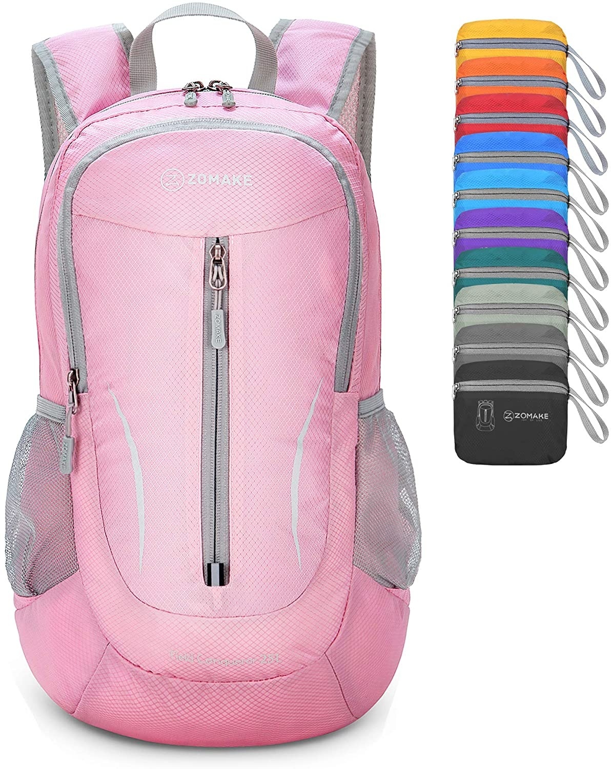 Zomake-Mochila pequeña, ligera de 25 litros, puede sostener, adecuada para mujeres y hombres: Pink.