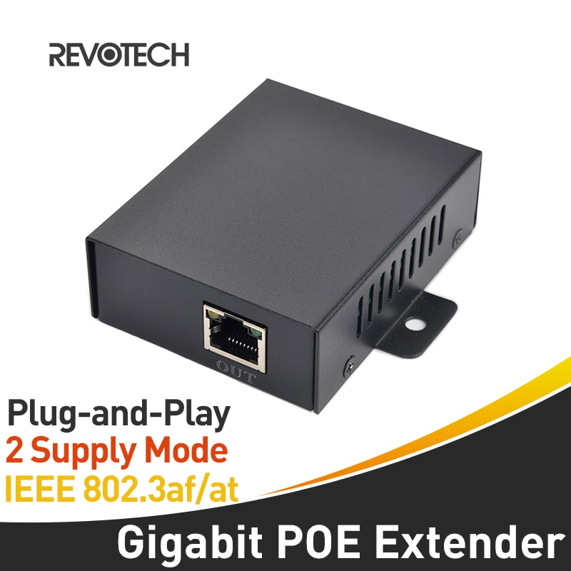 Gigabit Poe Extender Ieee 802.3af Verlengen 100 Meter 10/100/1000Mbps Met Standaard Input / Output Voor ip Camera Voor Poe Bereik