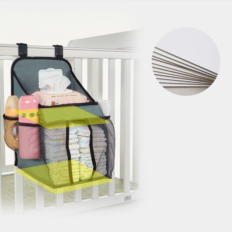 Baby Krippe Organizer Hängende Lagerung Tasche für wesentliche Bettwäsche Windel Windel Tasche 203E