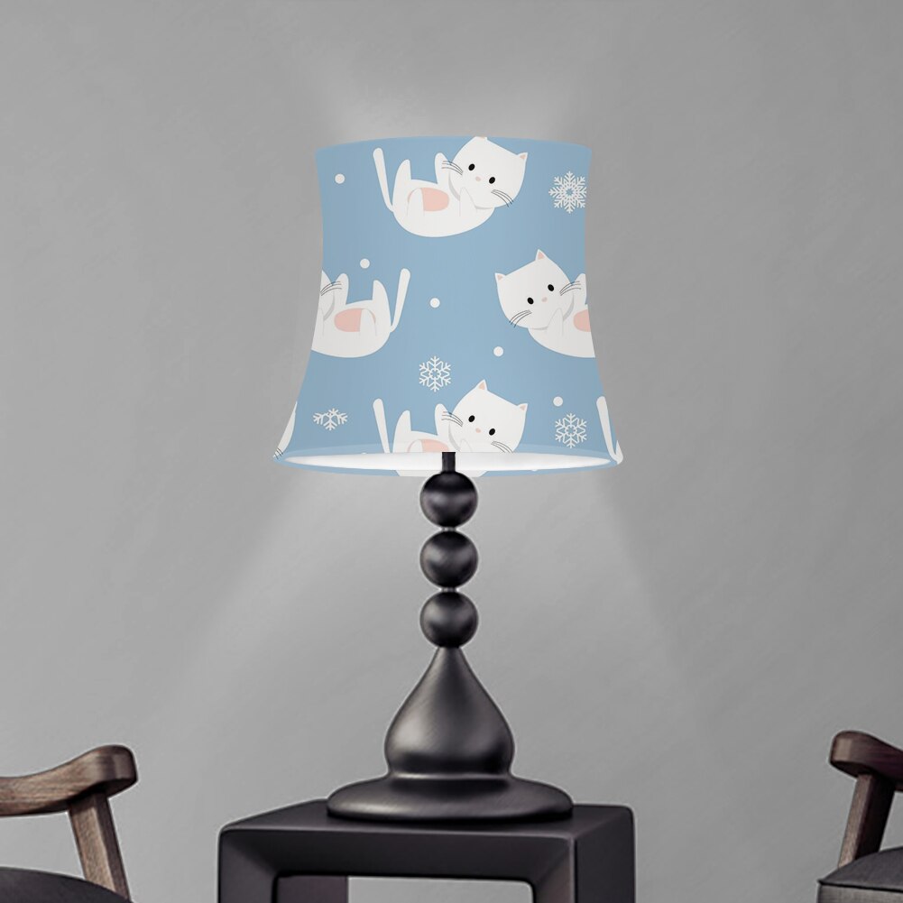 Cute Cat Printed Household Cloth Art Chandelier Lampshade Floor Lamp Shade Light Cover for Table Lamps for Wall Lamps: ZSH0250HSL