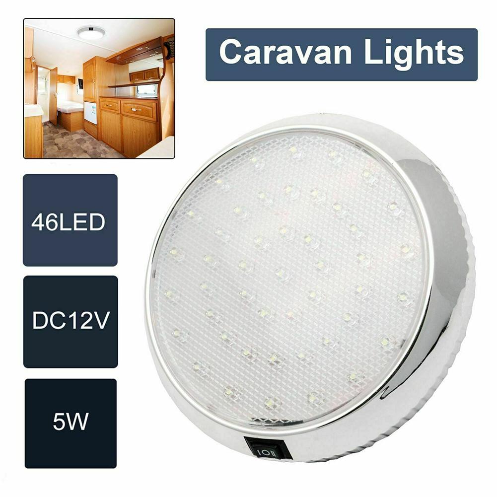 Luz LED de techo para coche, 12V, 46 Clips LED, luz decorativa blanca para Camper, furgoneta, barco, caravana, RV, accesorios de luces interiores, 1 ud.