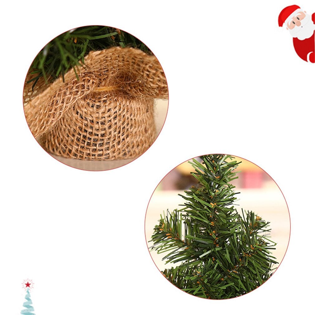 Christmas Tree 20Cm Green Tree 30Cm Mini Christmas Tree Burlap Tree Christmas Day Shopping Mall Window Desktop Decoration