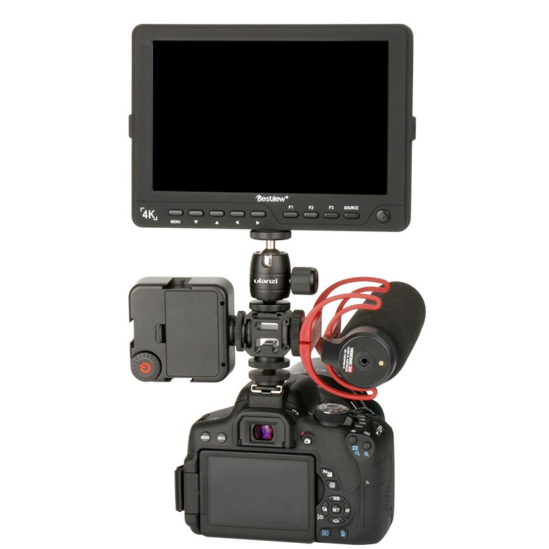 Ulanzi 3 Kalten Schuh Kamera montieren Adapter Verlängern Hafen mit durch-MM1 Mikrofon LED Video Licht für DSLR Kamera Kanon Nikon petax