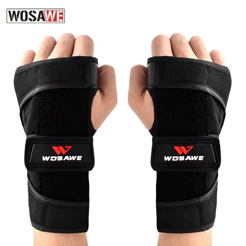 Wosawe Volwassenen Kids Polssteun Palm Protector Handschoenen Skate Rolschaatsen Hand Guard Palm Bescherming Voor Mannen Vrouwen Jongens Meisjes