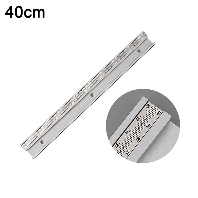 T-Tracks With Fixed Scale Aluminum Alloy T-Tracks Slot Miter Track Rail Table Saw Accessories For Woodworking DIY Tools: 40CM