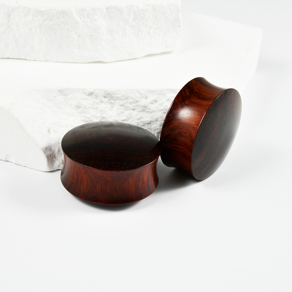 1 COPPIA Orecchio in legno Doppio svasato Tappi tunnel per l'orecchio Spina Espansore per carne Calibro Barelle Orecchini Uomo Gioielli penetranti per il corpo 8mm-25mm