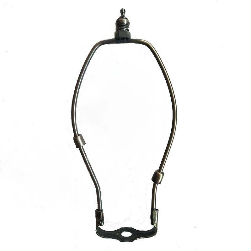 1PC Alloy Antique Bronze Plated Lamp Harp With Crown Finial Lampshade Bracket 6/7/8"/9inch Horn Frame Height 15/18/20/23CM