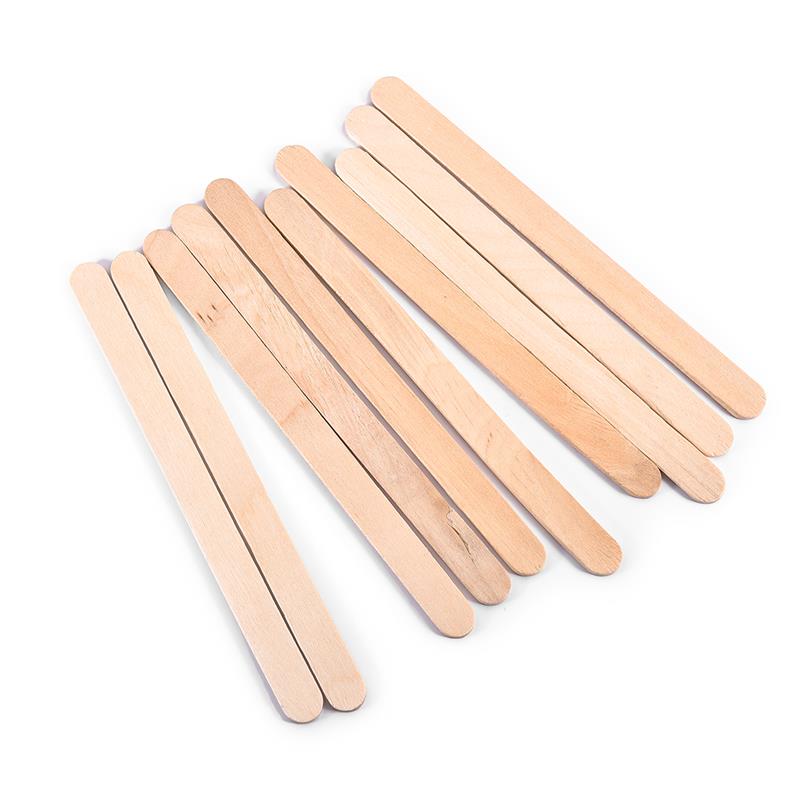 50pcs/Set Wood Ice Cream Stick Craft Stick Ice Cream Sticks Natural Wood Popsicle Craft Ice Cream Tool Supply 5 Sizes