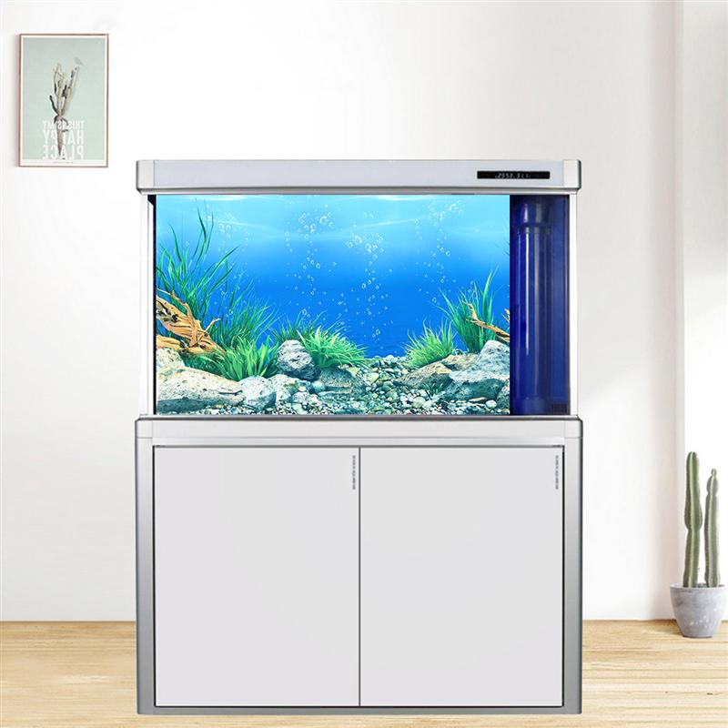 1PC Aquarium Background Sticker 3d Double Sided Adhesive Wallpaper Fish Tank Decorative Pictures Underwater Backdrop Image Decor