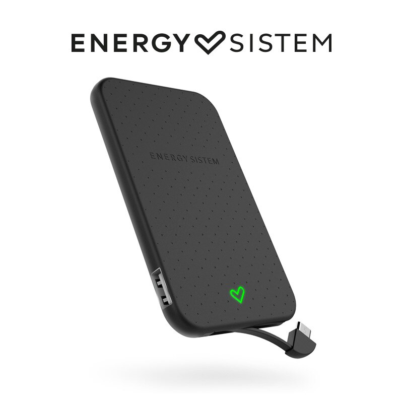 Batteria aggiuntiva 2500 menta (2500 mAh per smartphone, cavo ultradelgado y ultradelgado integrado)