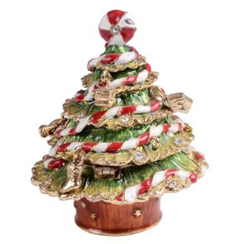 Kerst Decoratie Doos Kerstboom Kleine Jewerly Trinket Kerst Ornament Sieraden Case Voor Hem/Haar