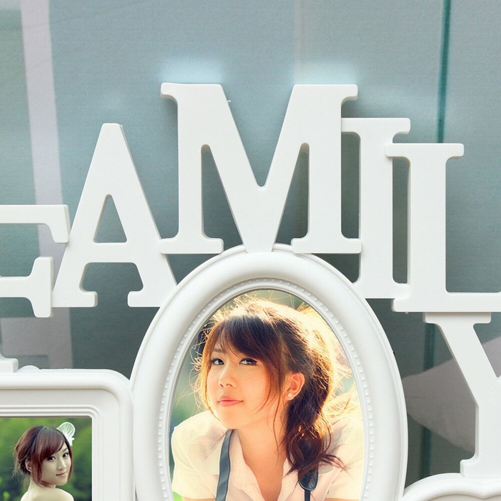 Popular family memory photo frame plastic wall-mounted picture display stand 6 multi-size photo frame photo wall home decoration