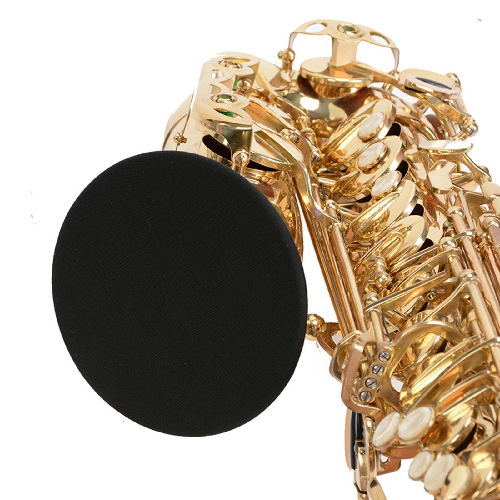 Clarinete de trompeta negro suave, tapón higiénico a prueba de polvo, reducción de ruido, funda para campana, accesorio para instrumento de saxofón