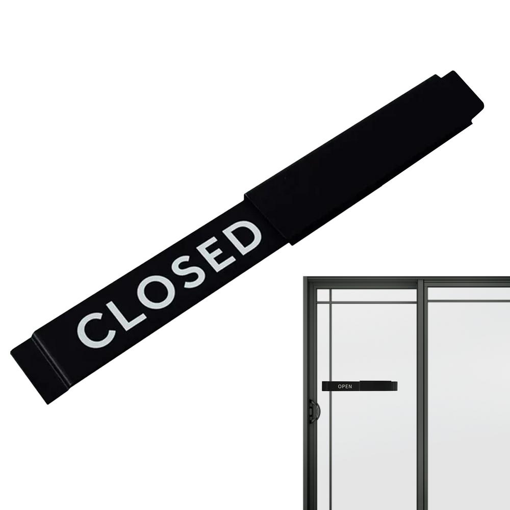 Open Closed Sign Open Signs Privacy Slide Door Indicator Slider Door Indicator Double Sided Visibility For Stores: black