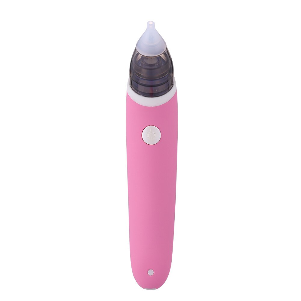 Baby Electric Nasal Aspirator Safe Hygienic Nose Aspirator 5 Speed Adjustable USB Charging Baby Nose Cleaner: Pink