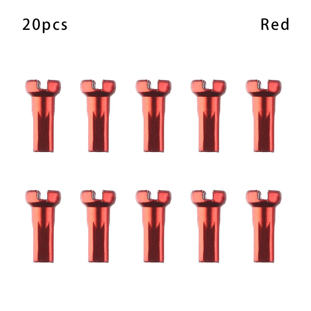 10/20/50pcs MTB Bike Wheel Spoke Nipples 14mm Mountain Bike Cycling Spokes Nipples For Bicycle Wheel Accessories: Red-20pcs