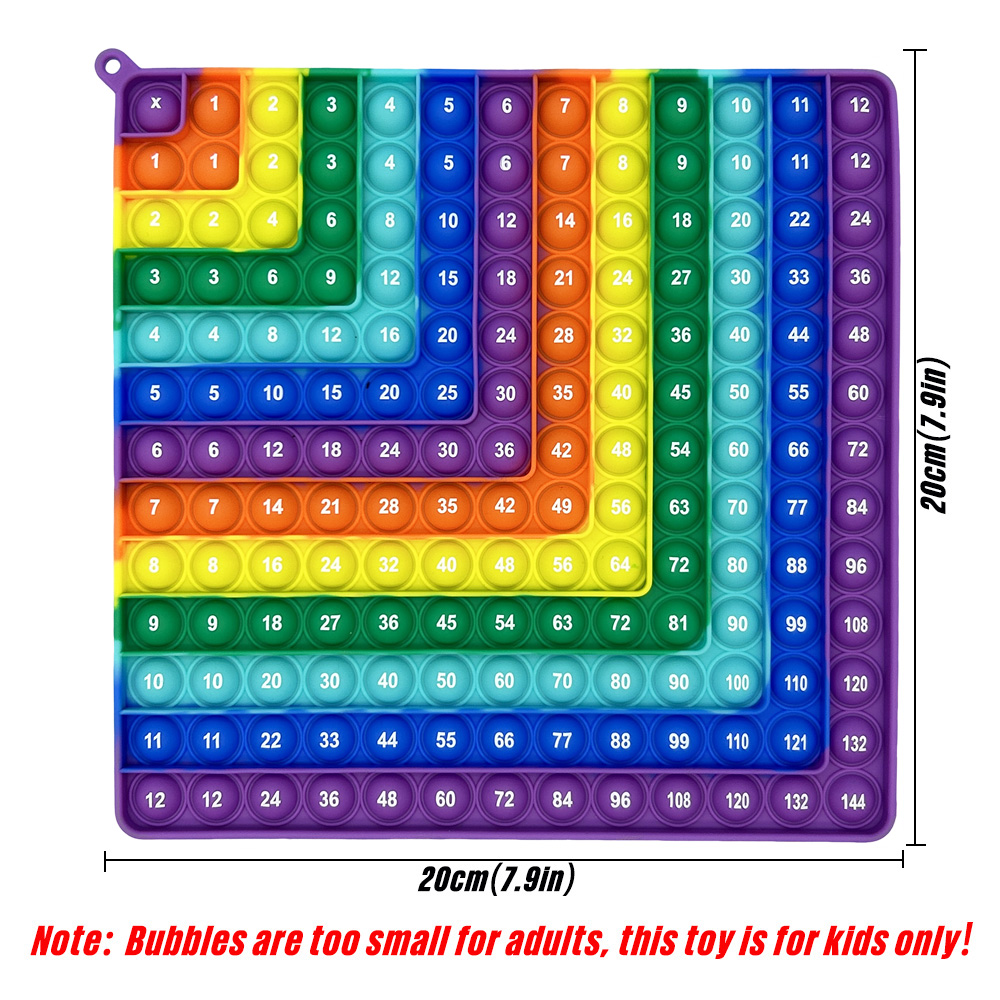 Multiplicación 12x12 juegos de mesa de práctica de matemáticas juguetes antiestrés, mesa de tiempo matemáticas juguetes educativos de aprendizaje para niños aula