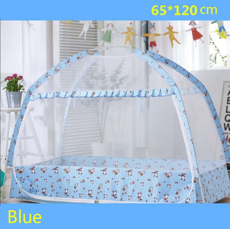 Mosquitera portátil para cuna de bebé, yurta mongola, carpa antimosquitos, dosel para recién nacido: Blue-MMTX-65x120cm