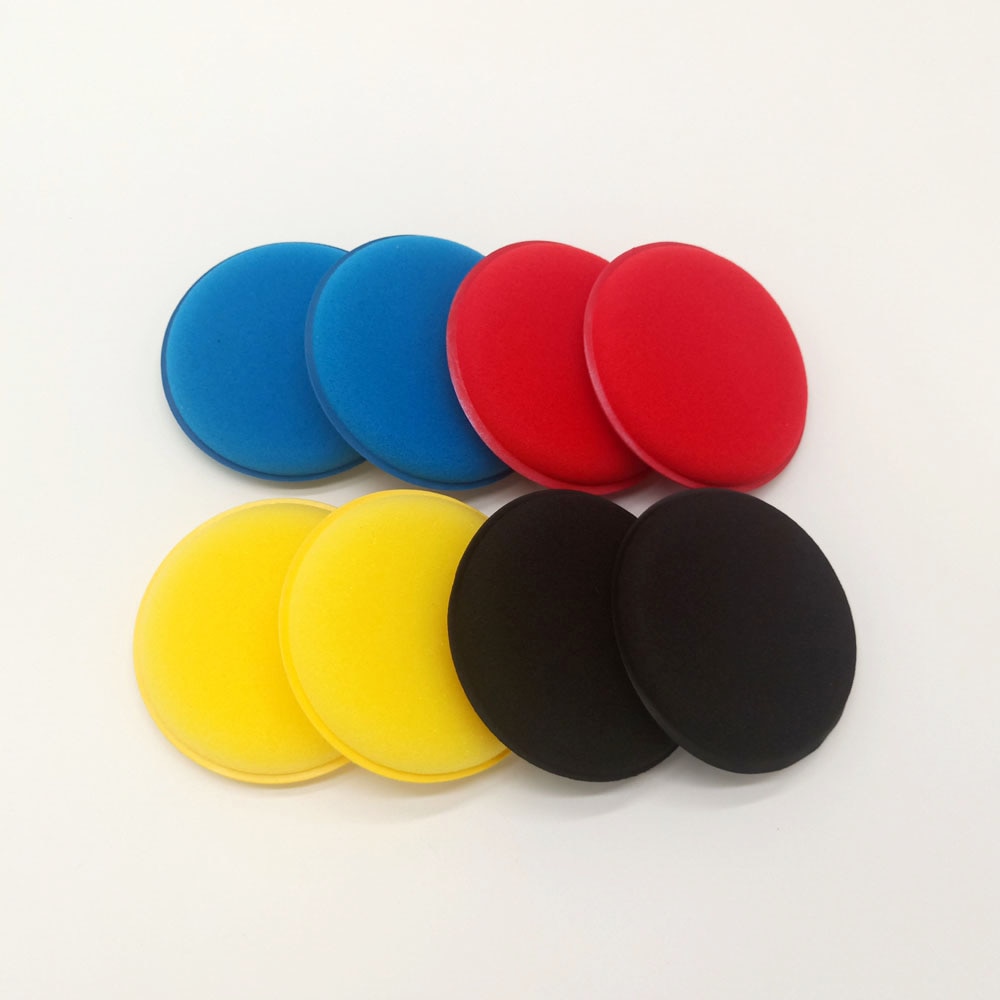 Pyöreä sieni vaahto käsin kiillotustyyny auton sieni vaha kiillotusvaahto sieni auton vaha tyyny auton kiillotussarja