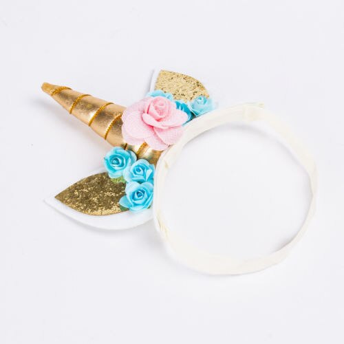 Bandeau de noël fée magique licorne | Corne dorée, cheveux, bandeau d'oreille, robe parfaite, décor Cosplay, 1 pièce