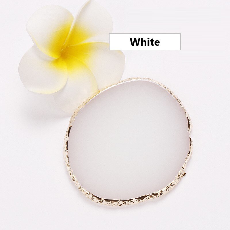 Hars Opslag Geschilderd Palet Lade Sieraden Display Board Ketting Ring Oorbellen Display Tray Creatieve Decoratie Opbergdoos: White