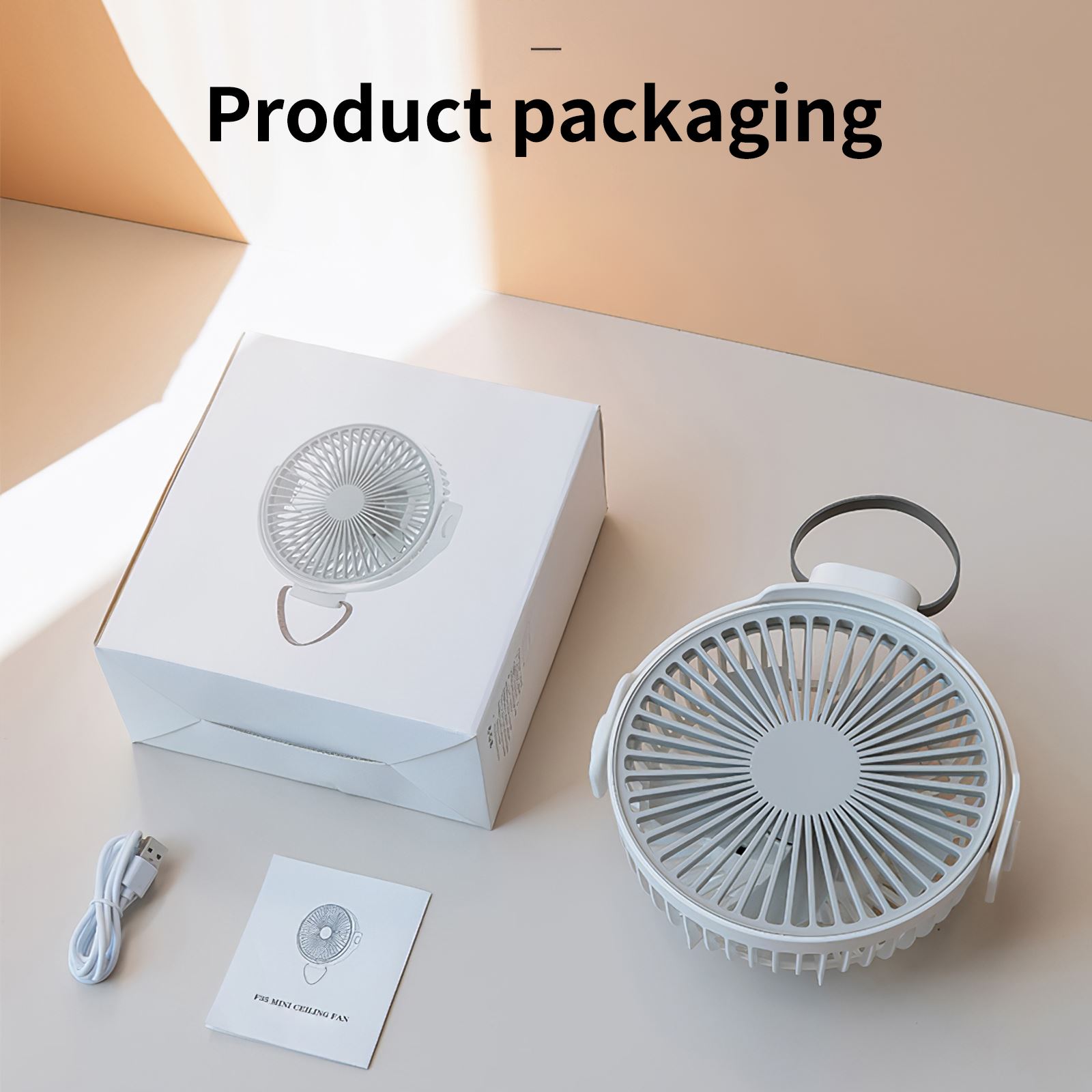 USB Table Fan Mini Durable Fan Quiet Desk Fan Adjustable Angle Rechargeable Small Fan 4 Speed For Desktop Office Study Indoor